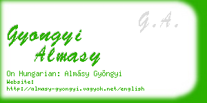 gyongyi almasy business card